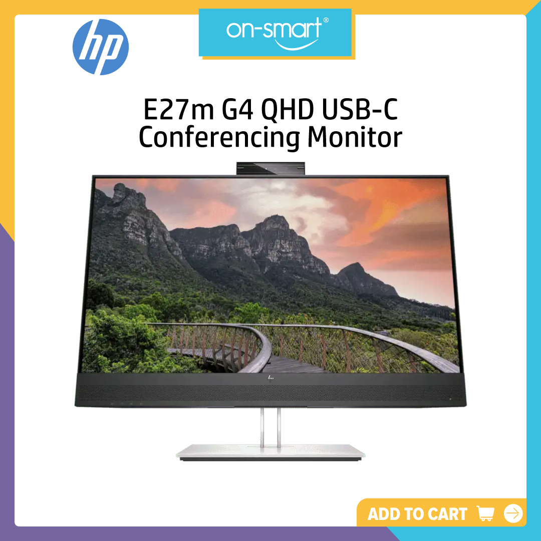 HP E27m G4 QHD USB-C Conferencing Monitor - OnSmart
