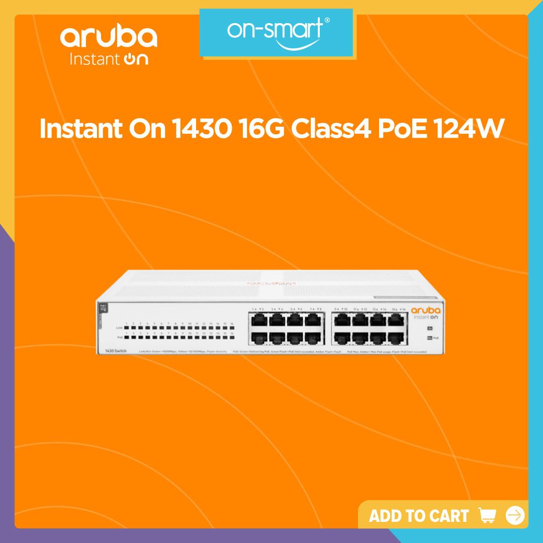 Aruba Instant On 1430 16G Class4 PoE 124W Switch