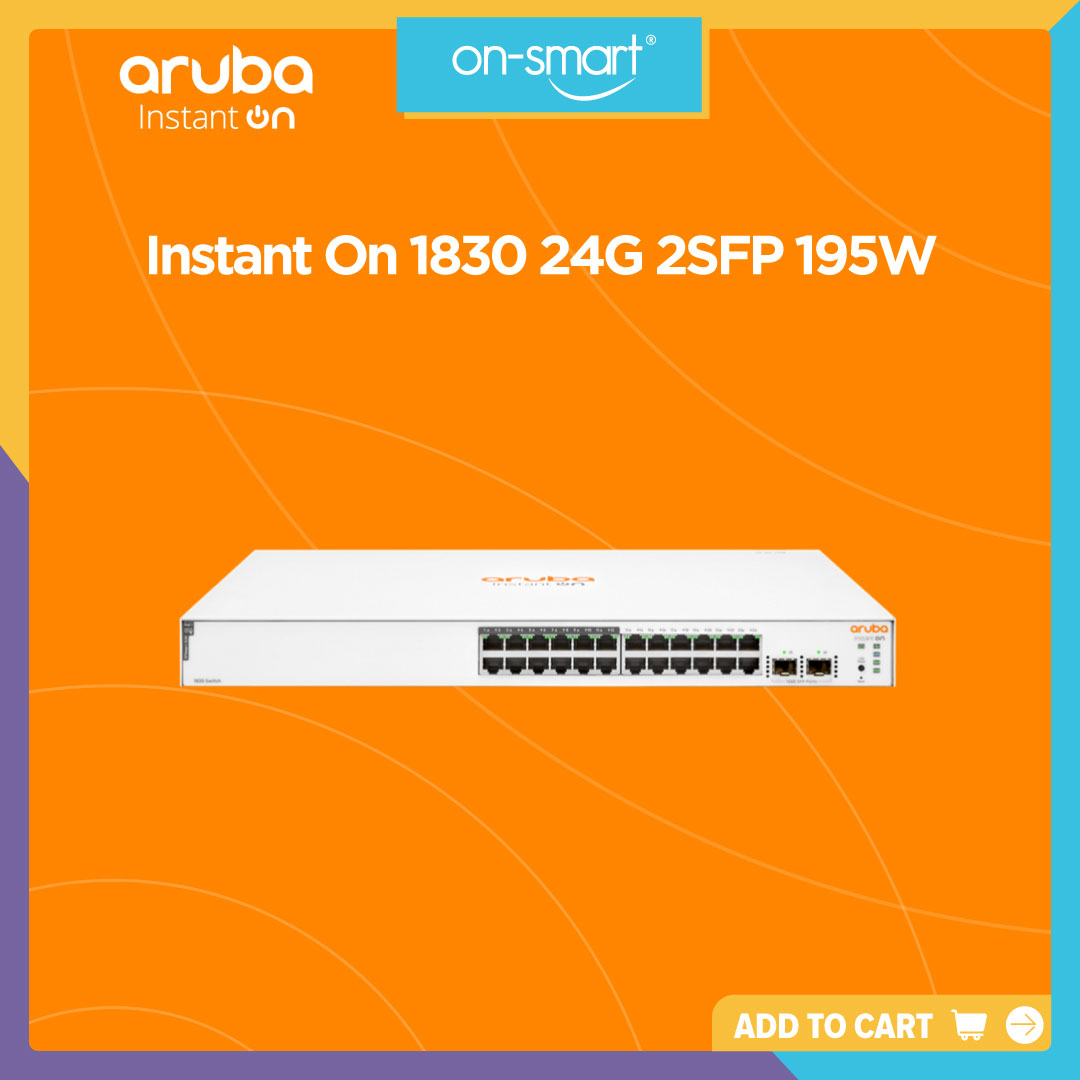 Aruba Instant On 1830 24G 12p Class4 PoE 2SFP 195W Switch