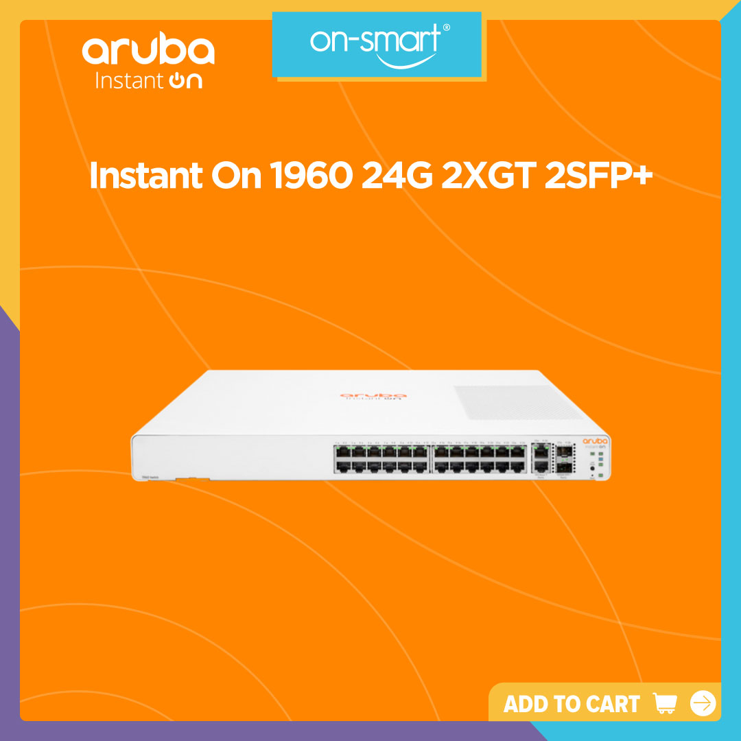 Aruba Instant On 1960 24G 2XGT 2SFP+ Switch - OnSmart