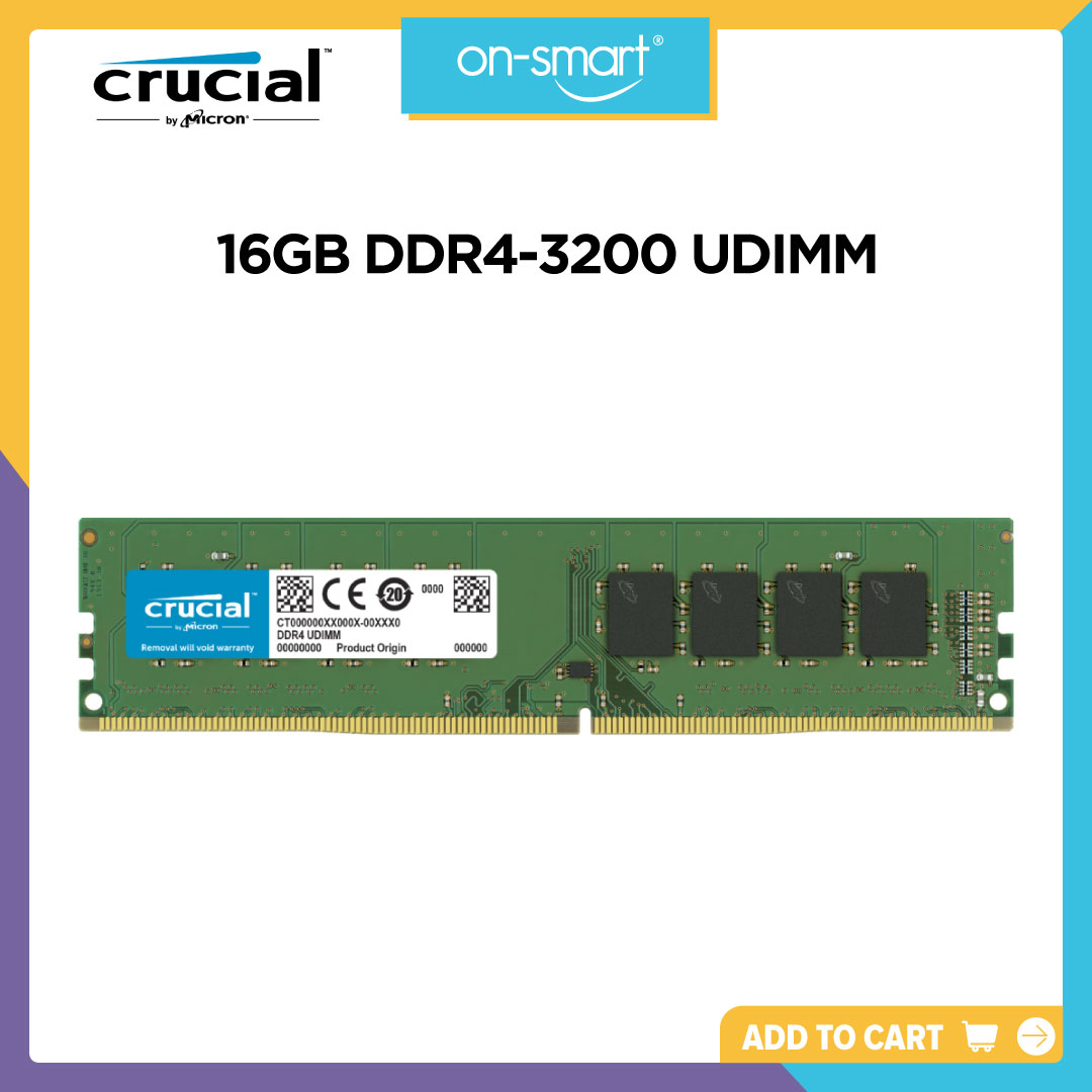 Crucial 16GB DDR4-3200 UDIMM - OnSmart