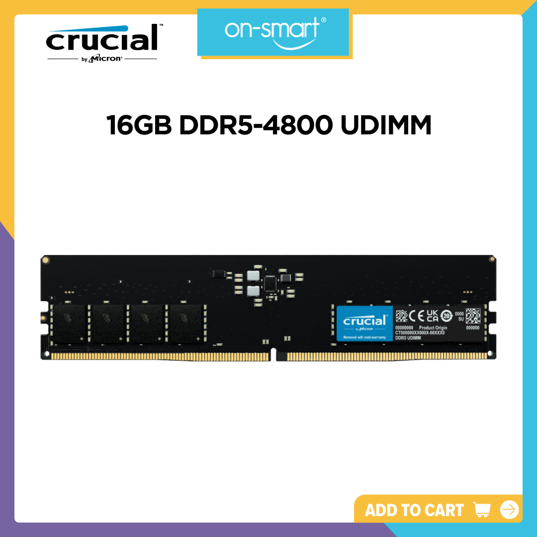 Crucial 16GB DDR5-4800 UDIMM - OnSmart