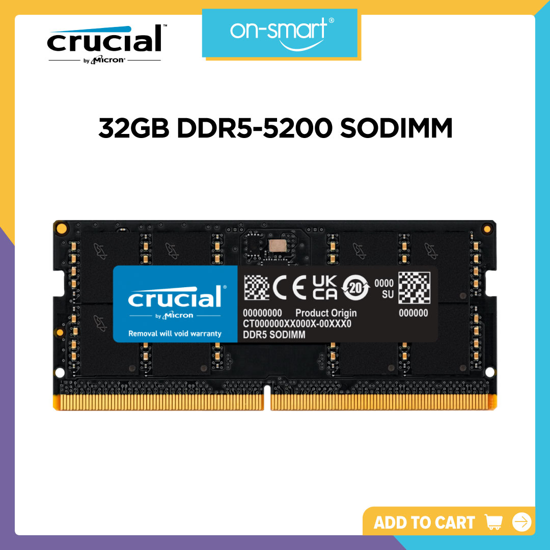 Crucial 32GB DDR5-5200 SODIMM