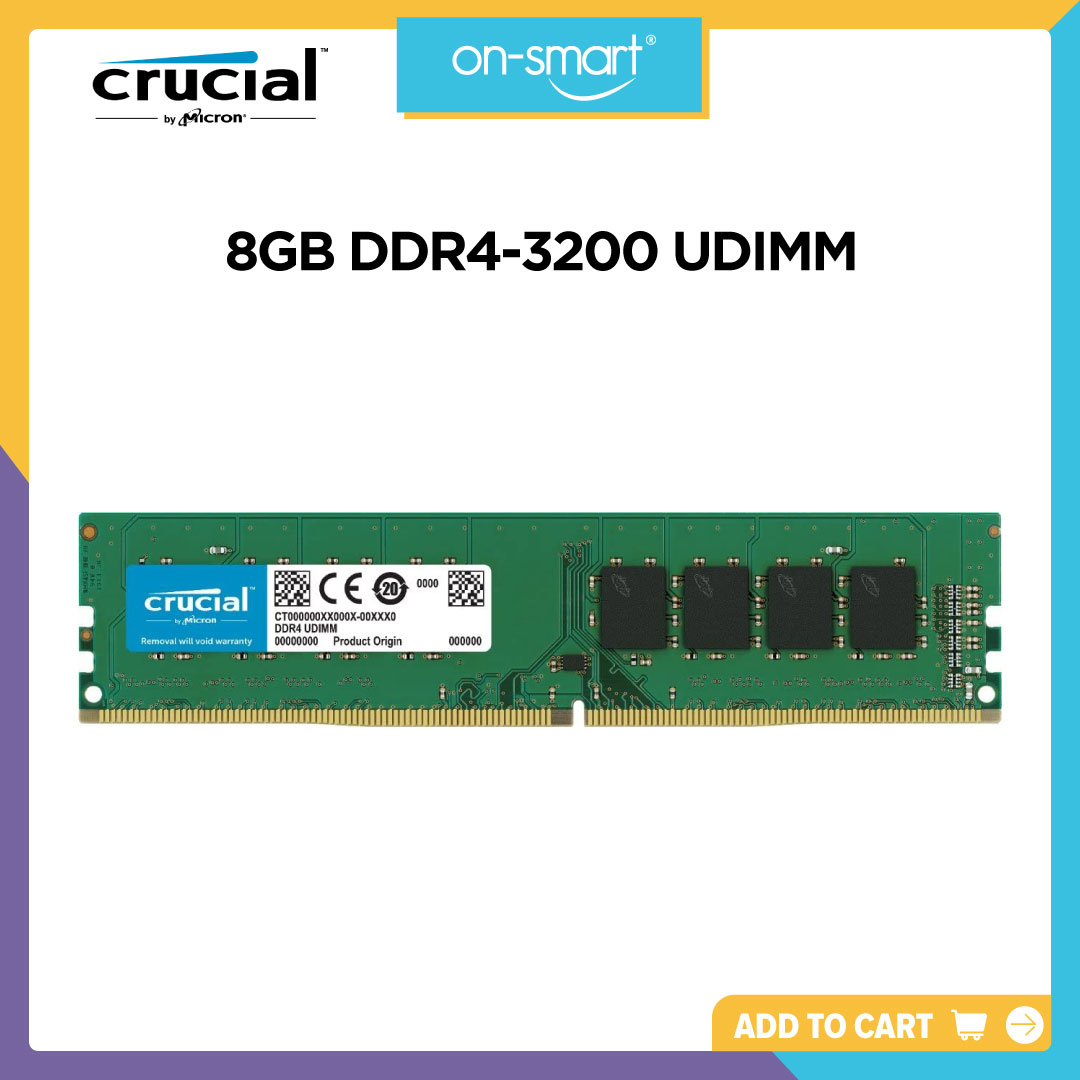 Crucial 8GB DDR4-3200 UDIMM - OnSmart