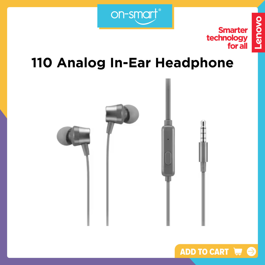 Lenovo 110 Analog InEar Headphone OnSmart