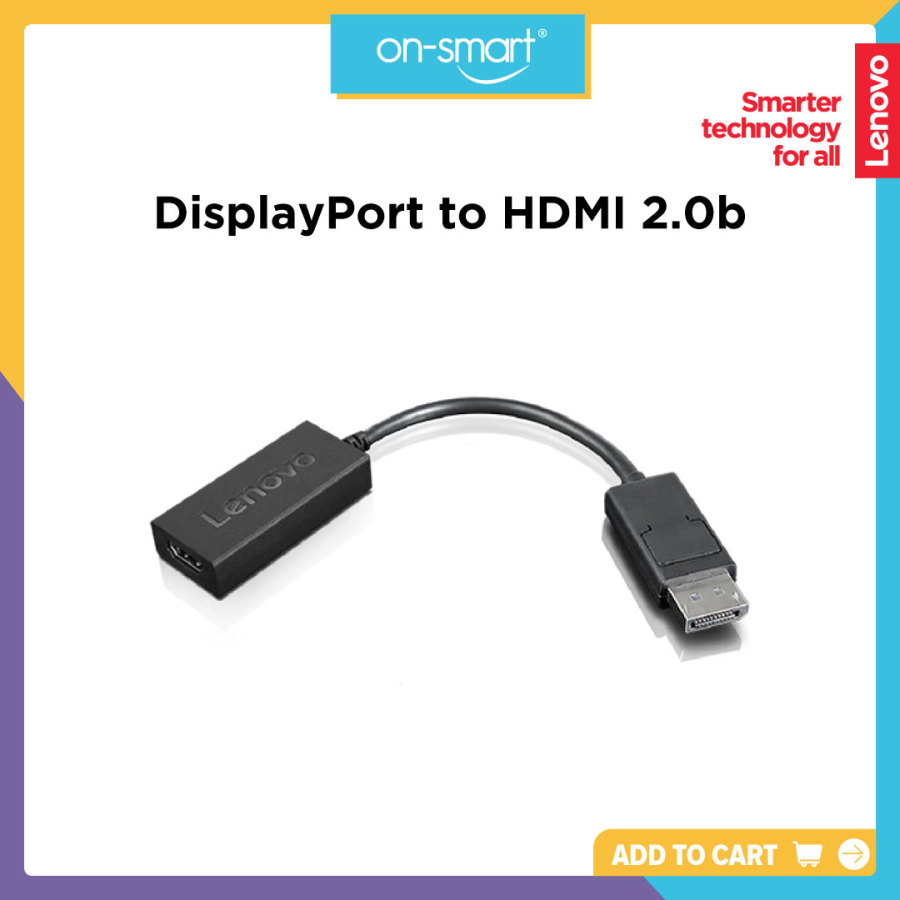 Lenovo DisplayPort to HDMI 2.0b Adapter OnSmart