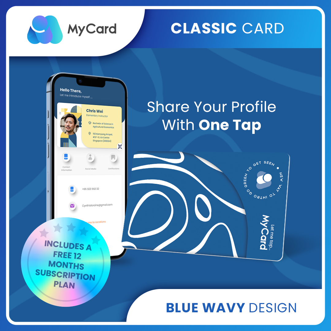 Classic MyCard Blue Wavy - OnSmart