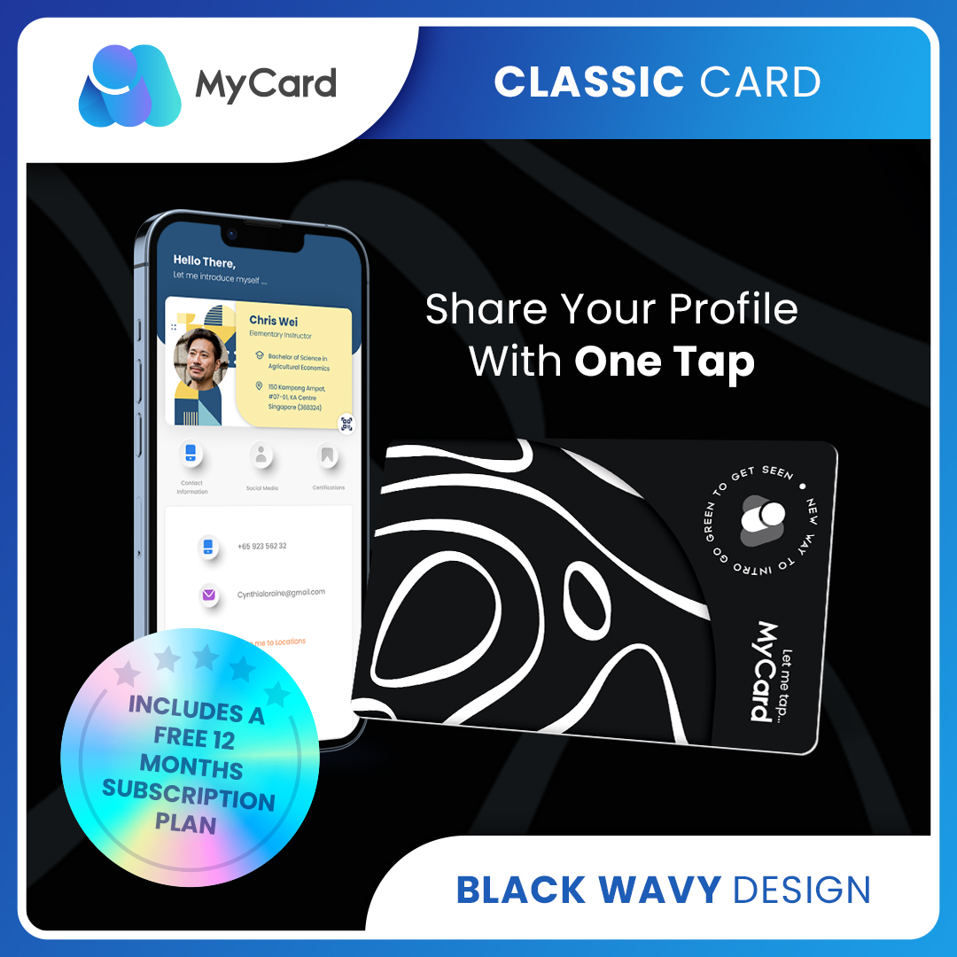 Classic MyCard Black Wavy - OnSmart