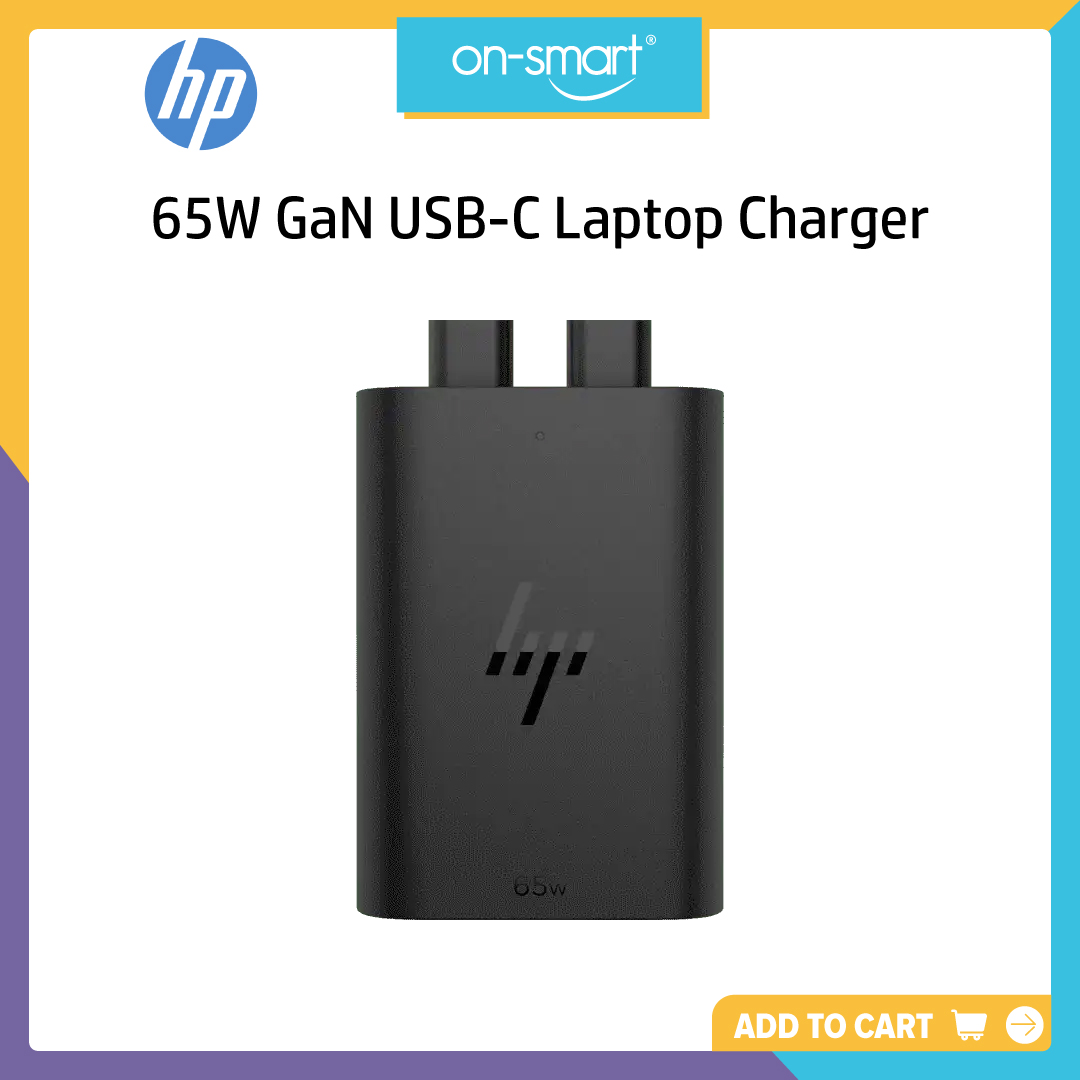 HP 65W GaN USB-C Laptop Charger - OnSmart