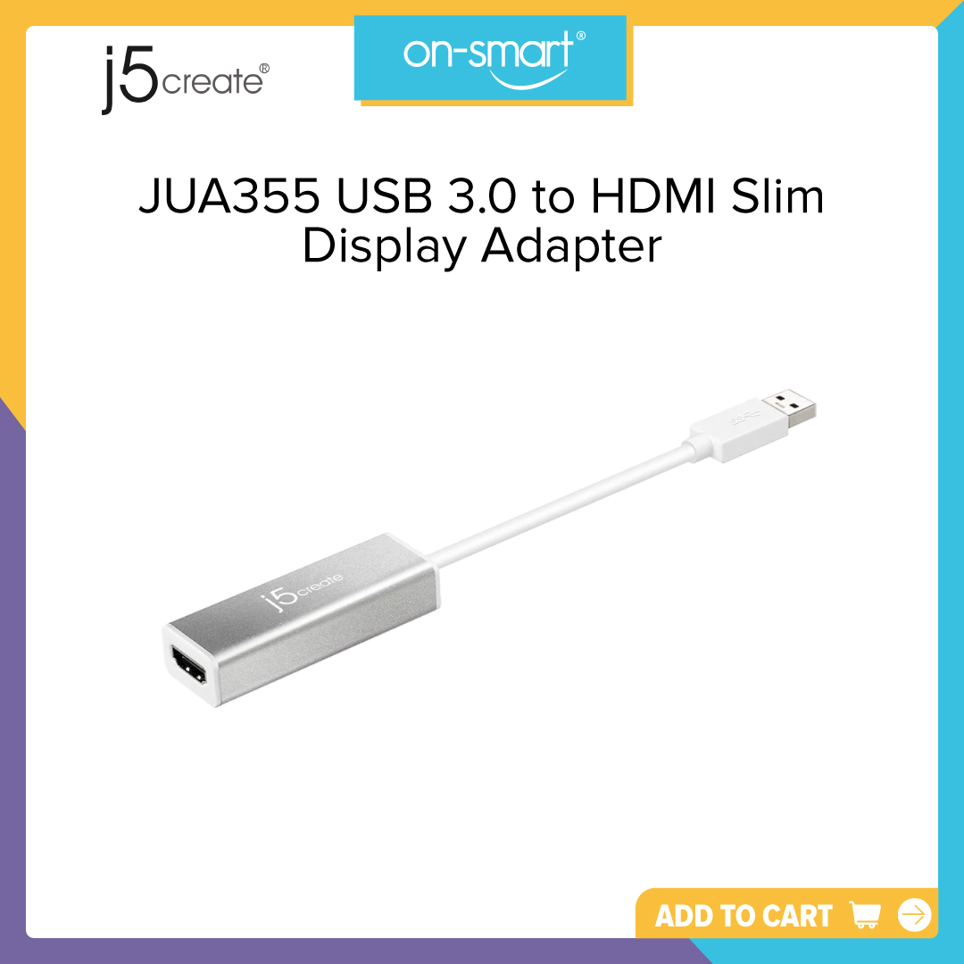 j5create JUA355 USB 3.0 to HDMI Slim Display Adapter OnSmart