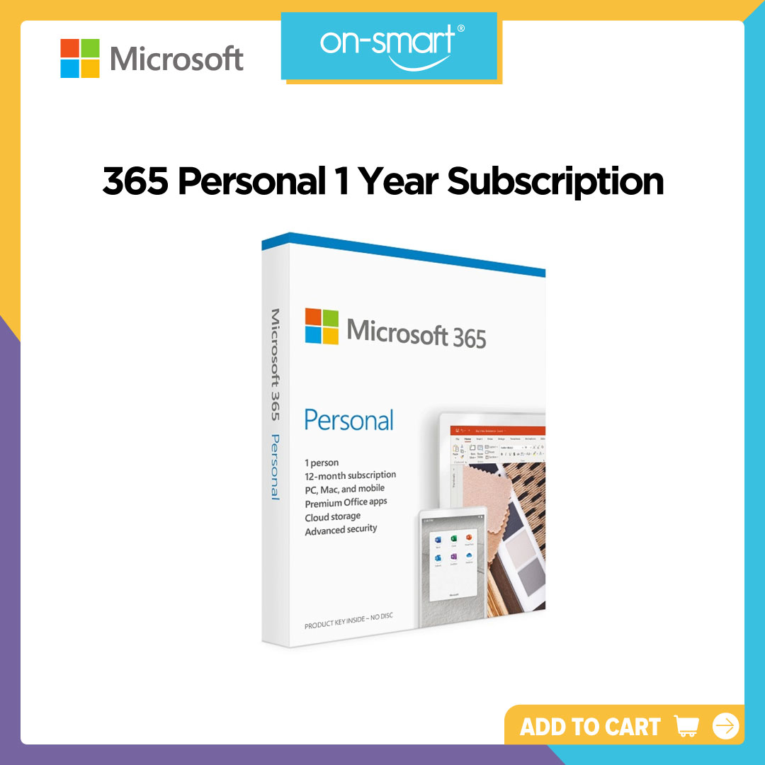 Microsoft 365 Personal 1 Year Subscription - OnSmart