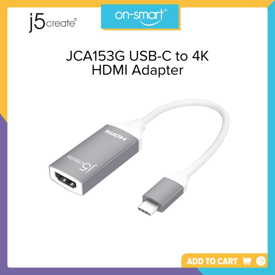 j5Create JCA153G USB-C to 4K HDMI Adapter - OnSmart