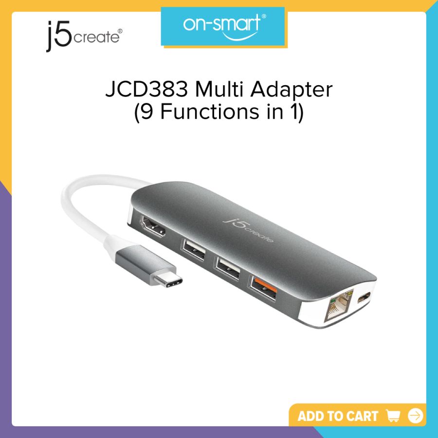 j5Create JCD383 Multi Adapter (9 Functions in 1) - OnSmart