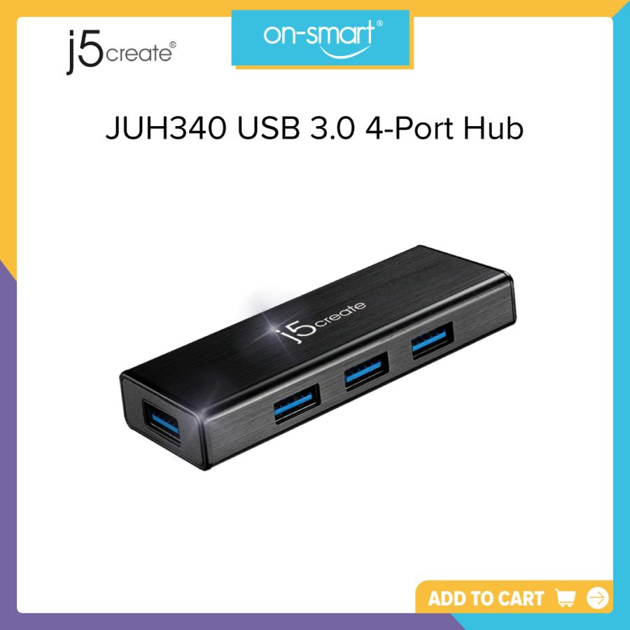 j5Create JUH340 USB 3.0 4-Port Hub - OnSmart