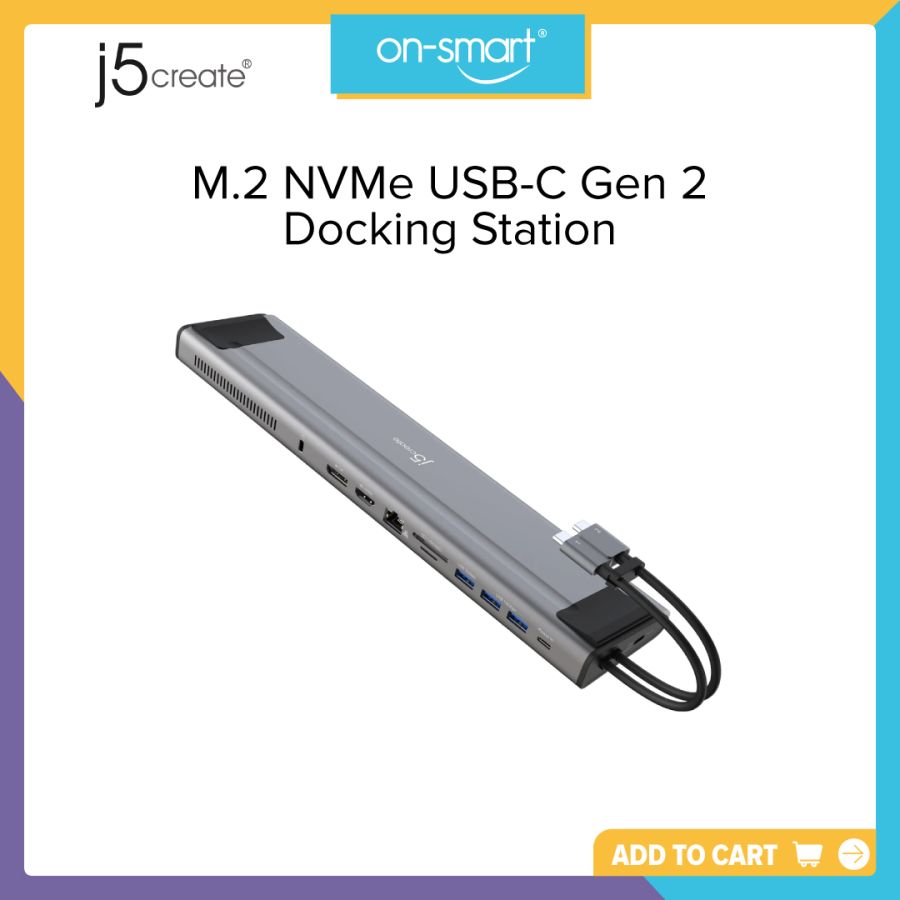 j5Create M.2 NVMe USB-C Gen 2 Docking Station - OnSmart
