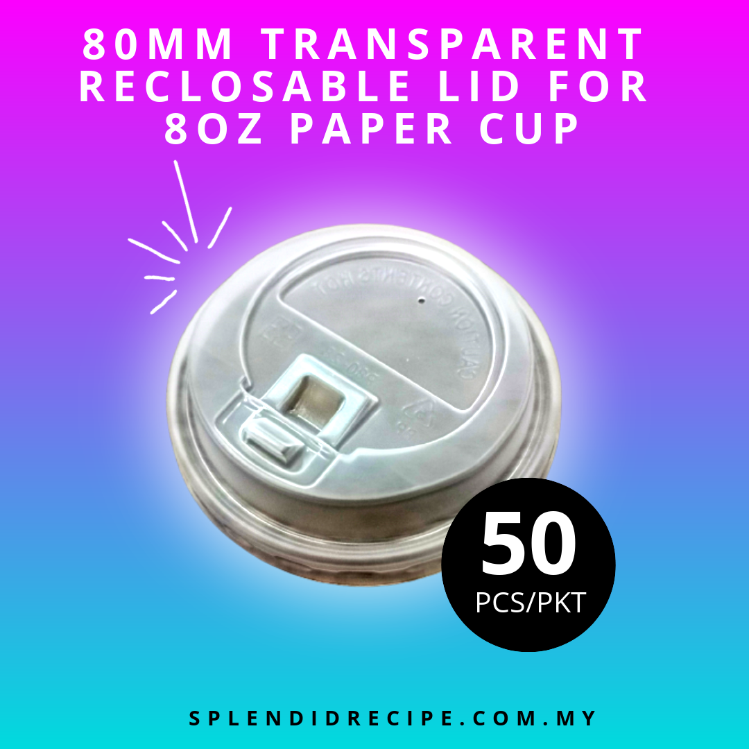 80mm Reclosable Lids for 8oz Double Wall Paper Cup