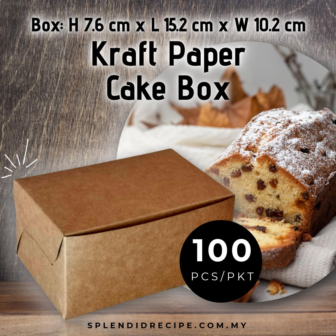 4x6x3 Kraft Paper Cake Box (100 pcs/pkt)