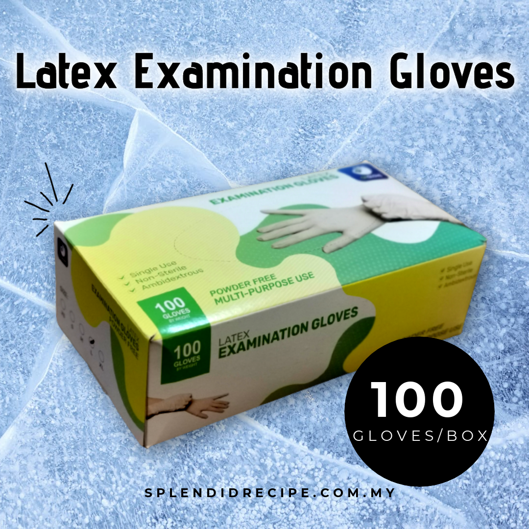 Latex Examination Gloves L Size (100 Gloves + - By Weight)