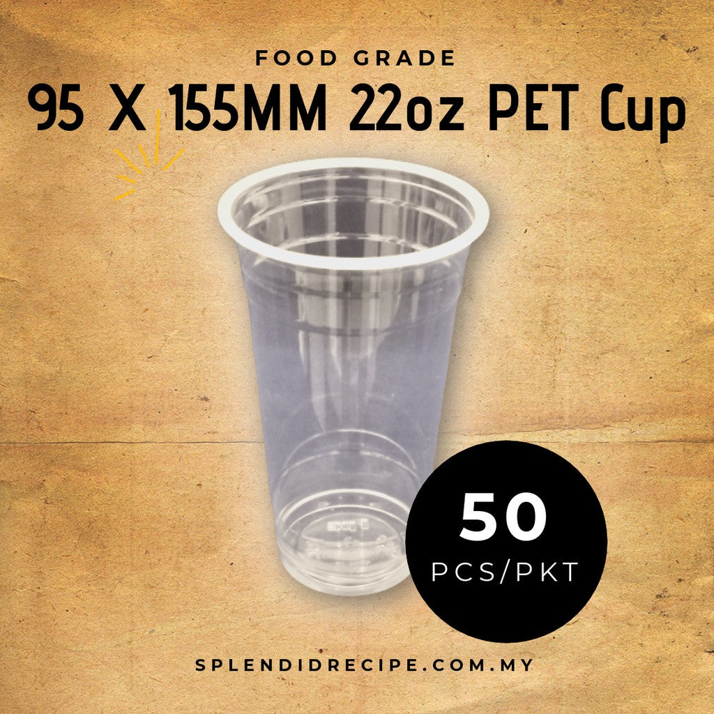95mm 12oz/16oz/22oz PET Cup (50 pcs)