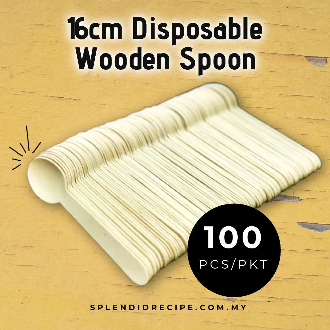 16cm Disposable Wooden Spoon / Fork / Knife (100pcs)