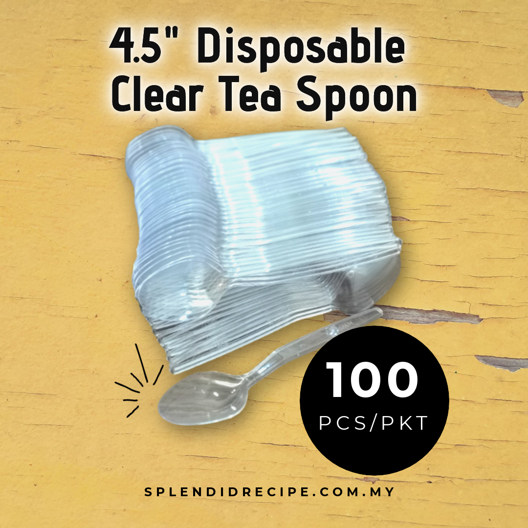 4.5" Disposable Tea Spoon | Clear (100 pcs)