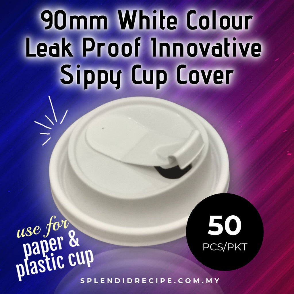 90mm Leak Proof Innovative Sippy Cup Cover for Paper & PP Injection Cup (50 pcs)