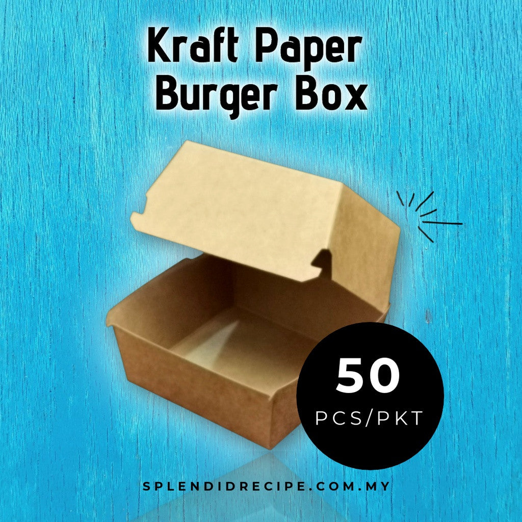 Kraft Paper Burger Box (50 pcs)
