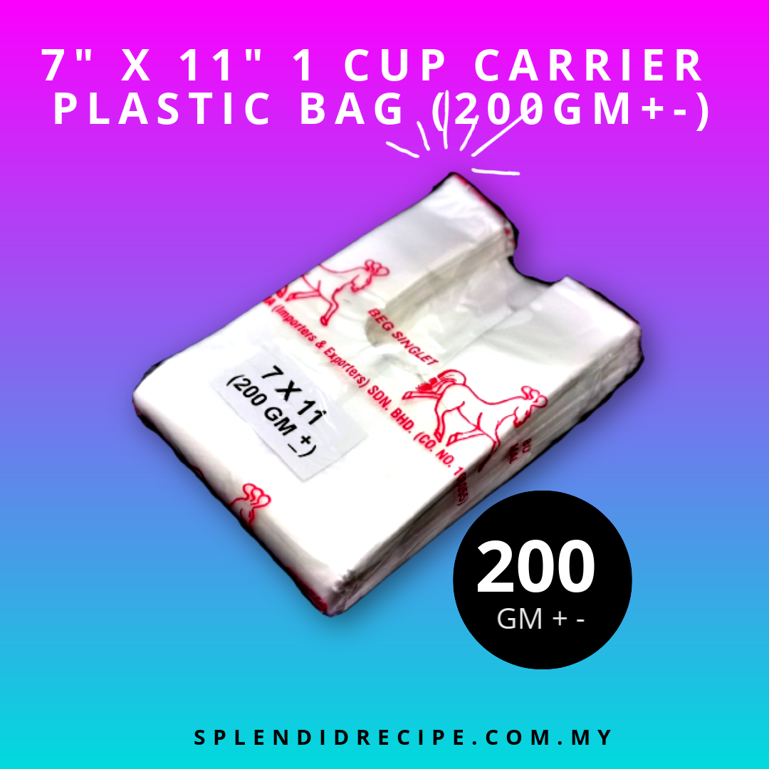 1 Cup / 2 Cups Carrier Plastic Bag