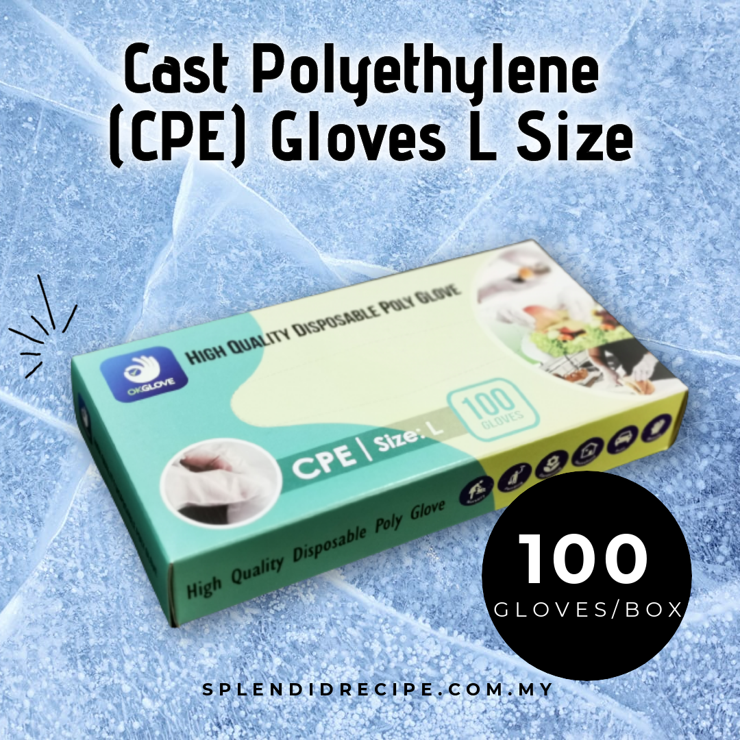 Cast Polyethylene (CPE) Gloves M / L Size (100 pcs)