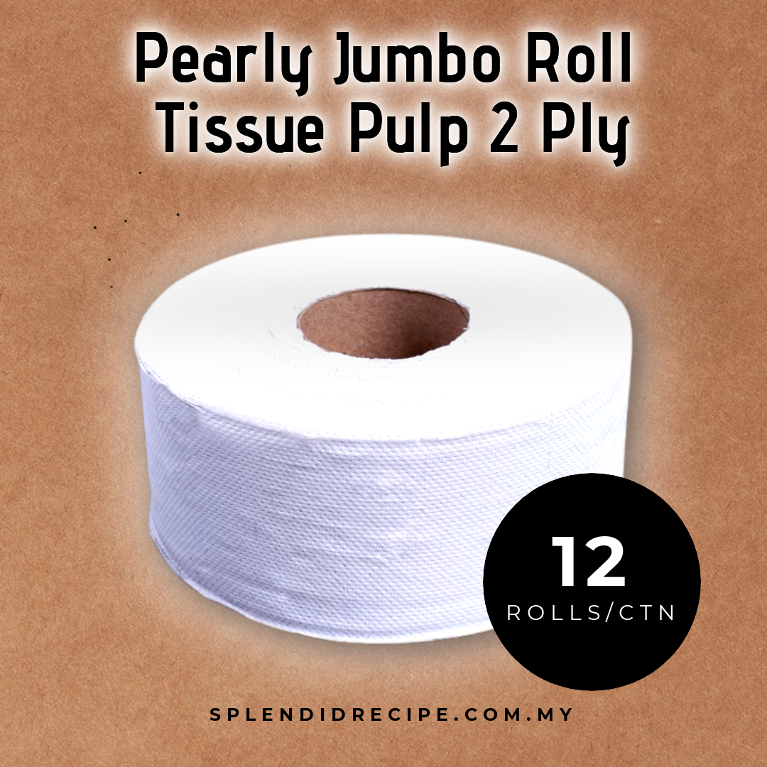 Pearly Jumbo Roll  Tissue Pulp 2 Ply (12 rolls/ctn)