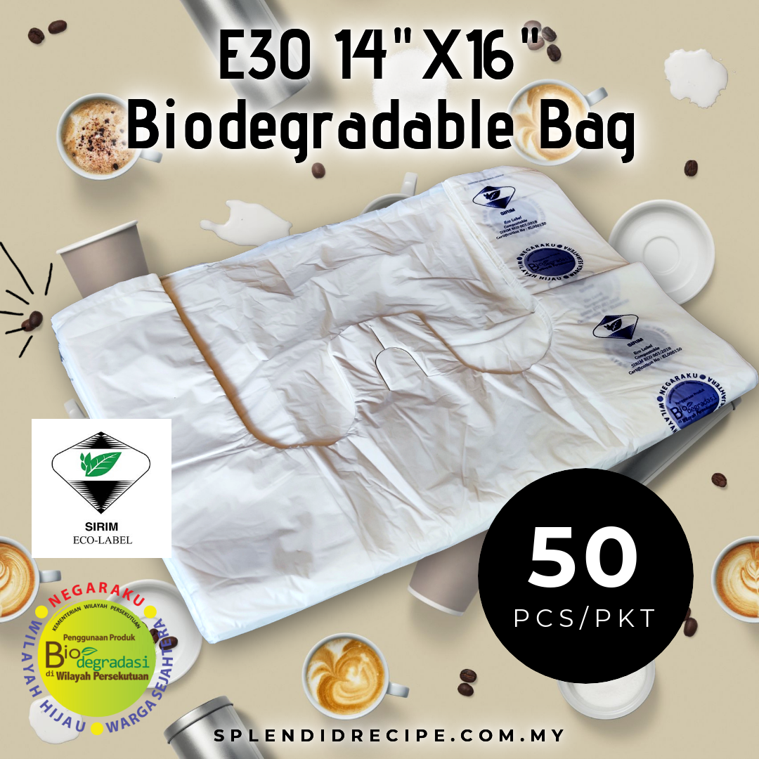14"x16" Biodegradable Bag | E30 (50 pcs + -)