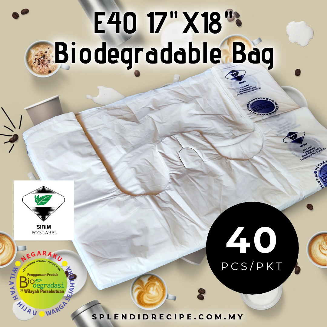 17"x18" Biodegradable Bag | E40 (40 pcs + -)