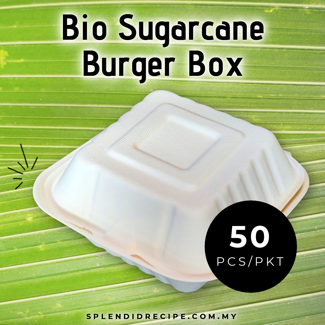 Bio Sugarcane Burger Box (50 pcs)