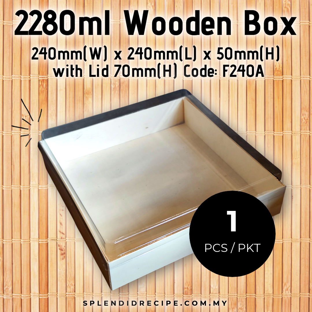 2280ml Wooden Box with Lid | F240-A (50 pcs)