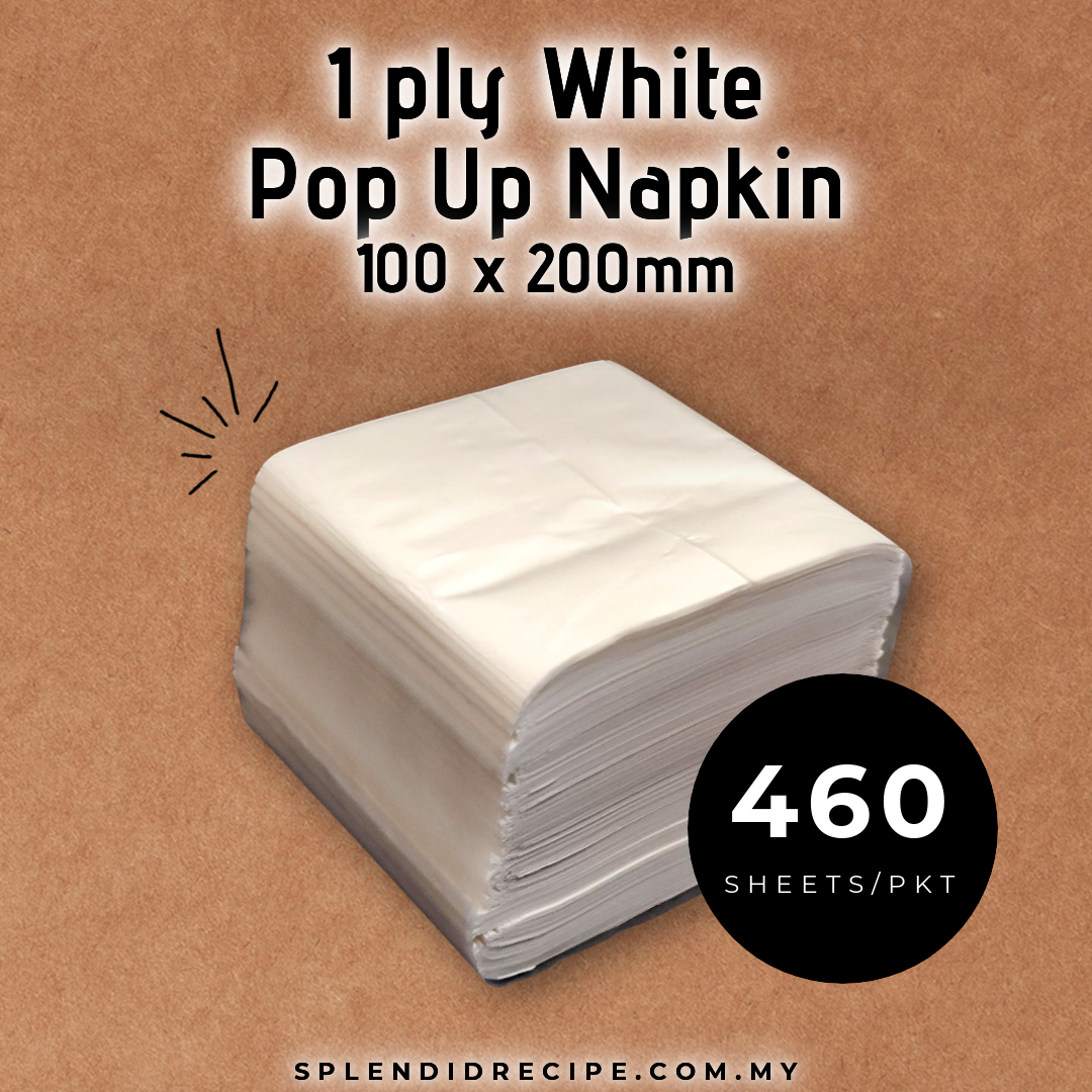 1 ply Pop Up Napkin White (460 sheets/pkt)