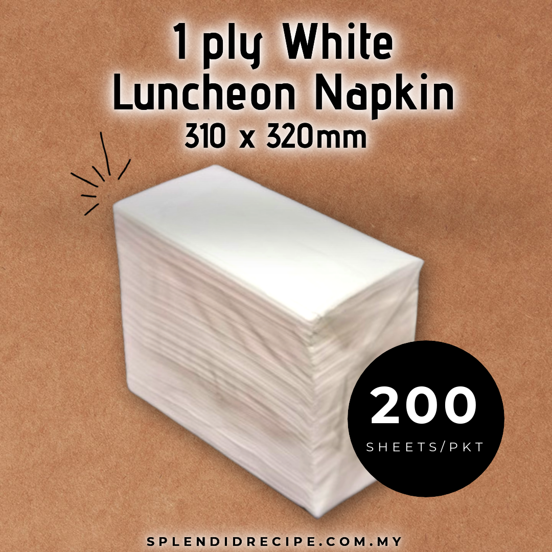 1 ply Luncheon Napkin Brown / White (200 sheets)