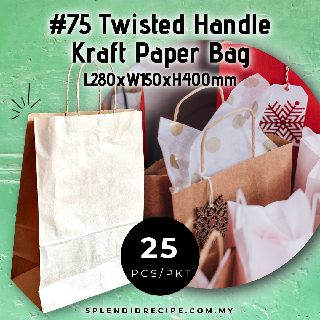 #75 Twisted Handle Kraft Paper Bag (25 pcs)