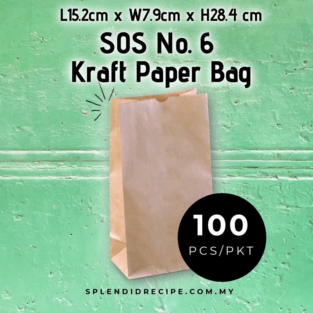 SOS No.6 Kraft Paper Bag (1 ctn)