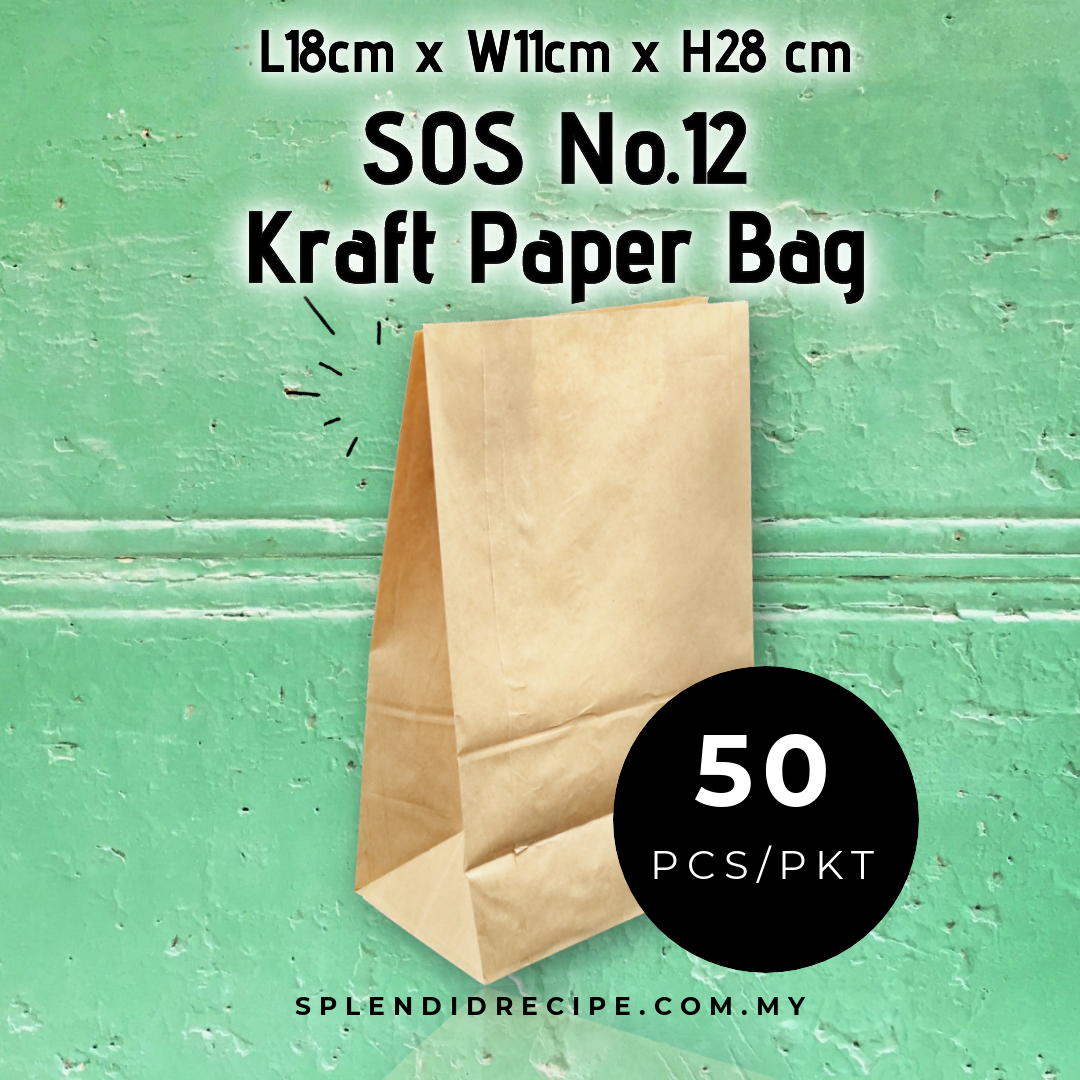 SOS No.12 Kraft Paper Bag (100 pcs + - )