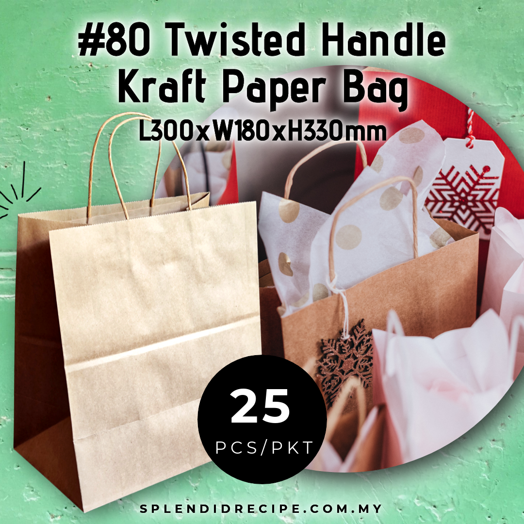 #80 Twisted Handle Kraft Paper Bag (25 pcs)