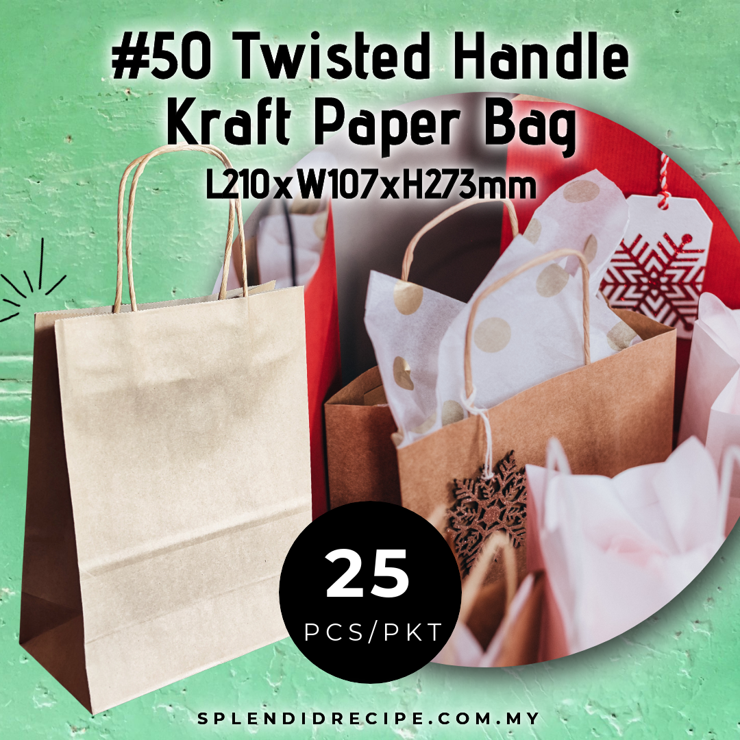 #50 Twisted Handle Kraft Paper Bag (25 pcs)