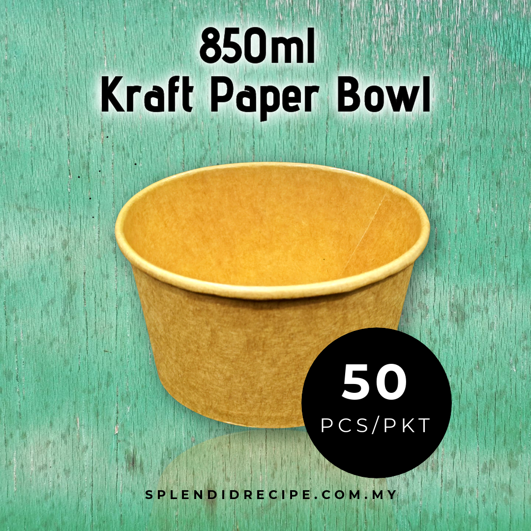 850ml Kraft Paper Bowl (50 pcs)