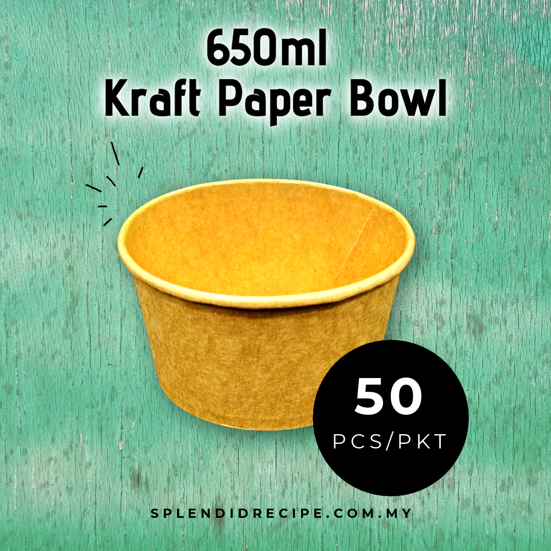 650ml Kraft Paper Bowl (50 pcs)