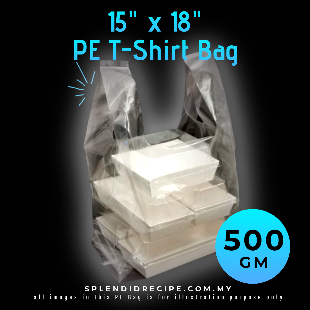 PE T-Shirt Bag (500gm) / PP Singlet Clear Plastic Bag