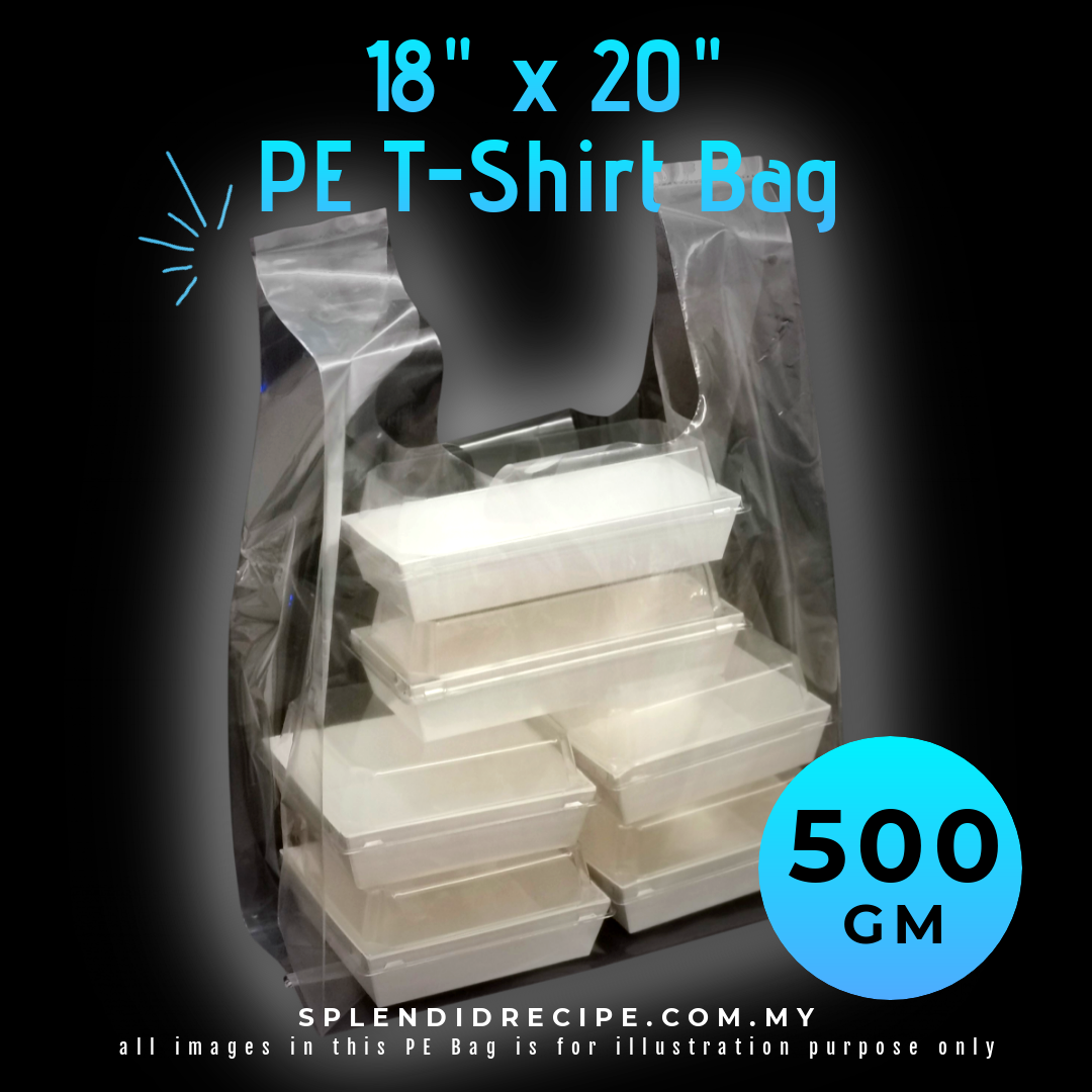 PE T-Shirt Bag (500gm) / PP Singlet Clear Plastic Bag