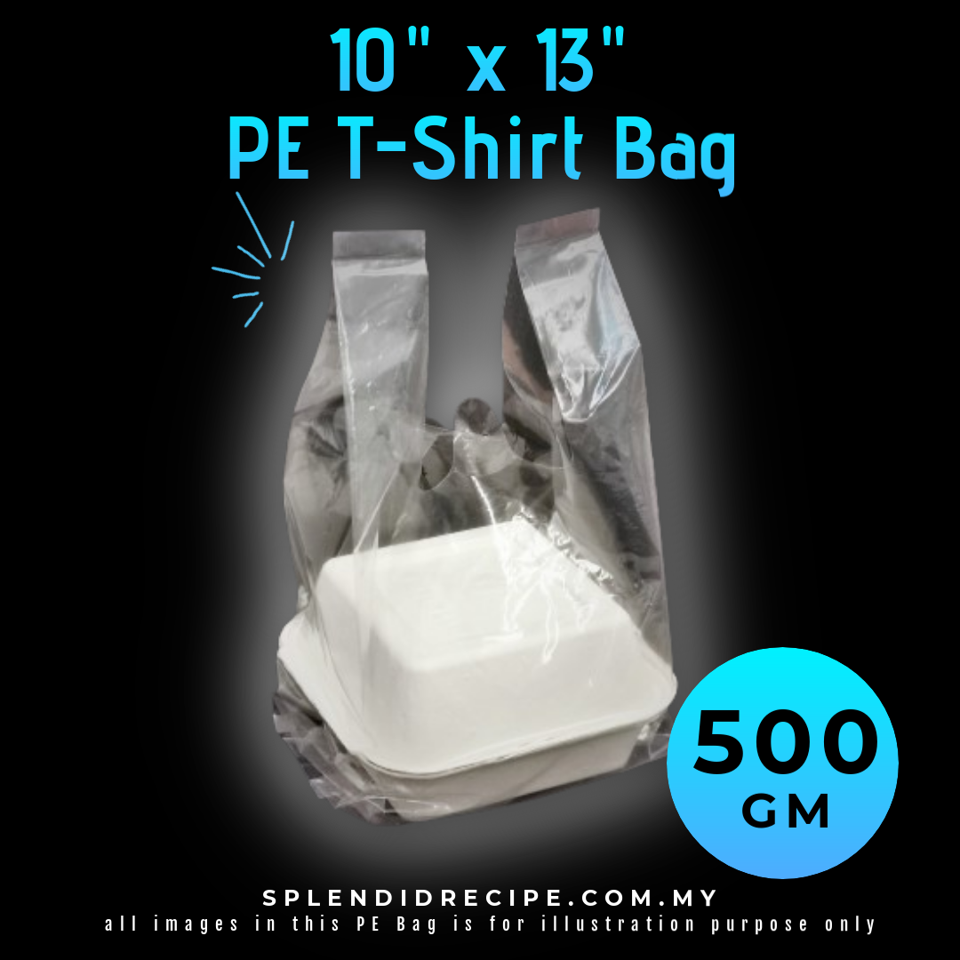 PE T-Shirt Bag (500gm) / PP Singlet Clear Plastic Bag