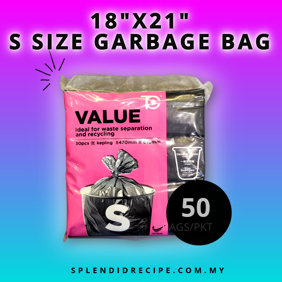 18" x 21" S Size Blue Garbage Bag (30 pcs)