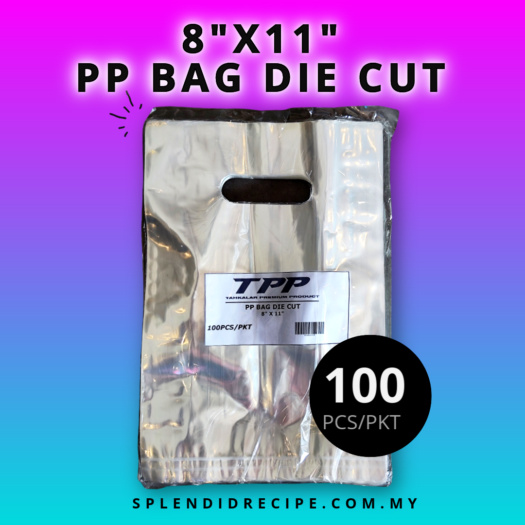 8" x 11" PP Die Cut Bag (100 pcs/pkt)