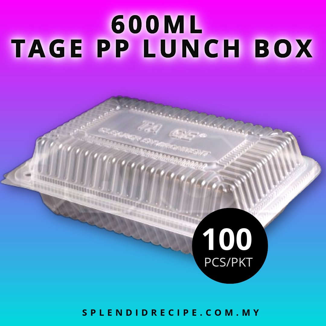 600ml TAGE PP Lunch Box (100 pcs/pkt)