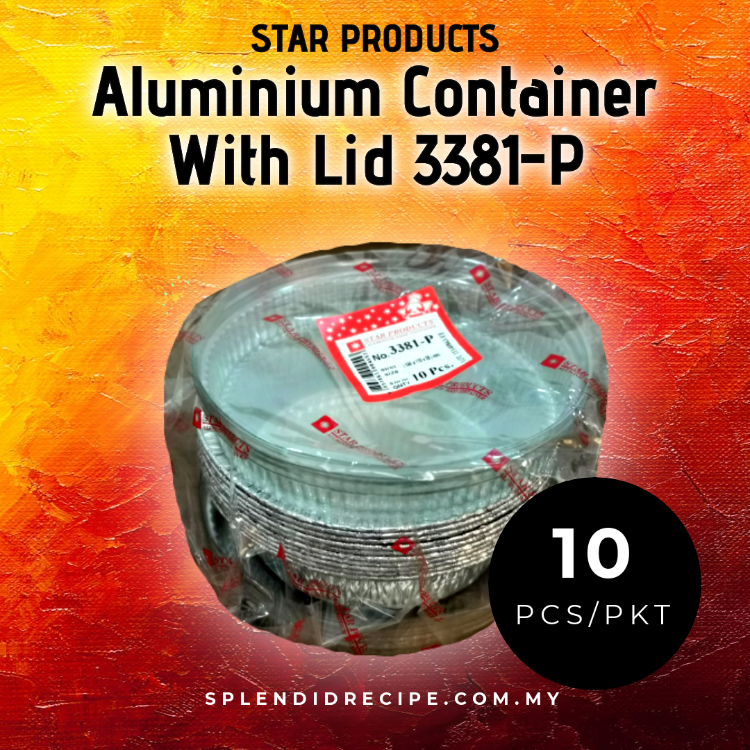 400ml Aluminium Container with Lid | 3381-P (10 pcs)